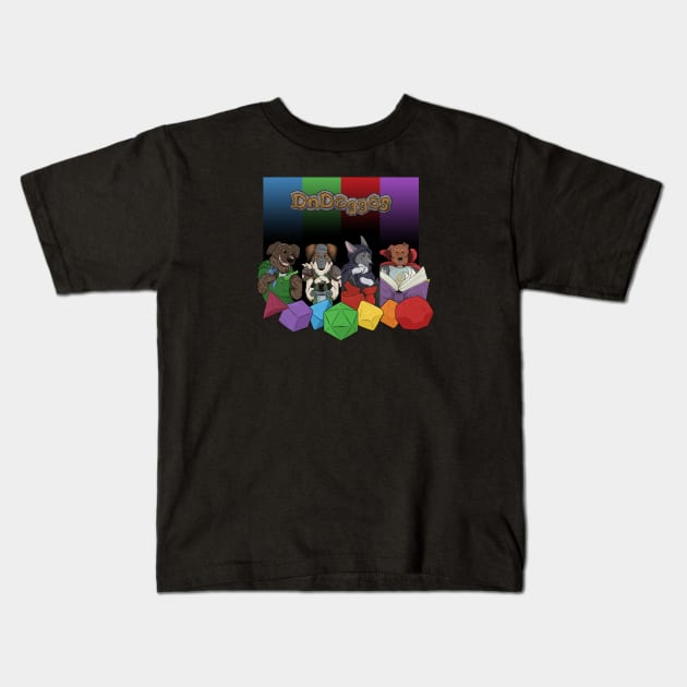 DnDoggos Party Dice Kids T-Shirt by DnDoggos